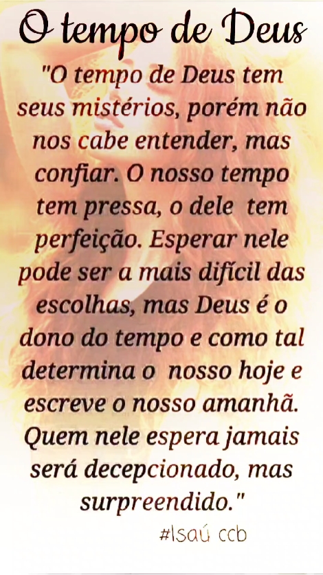 O tempo de Deus