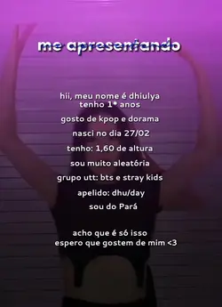 me apresentando <3 