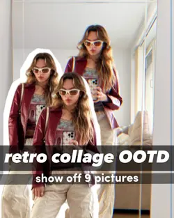 retro collage OOTD