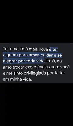 irmã mais nova...