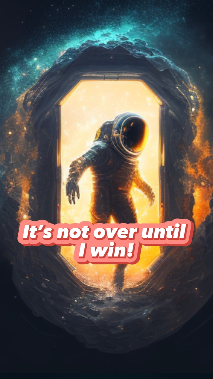 Not over till I win!