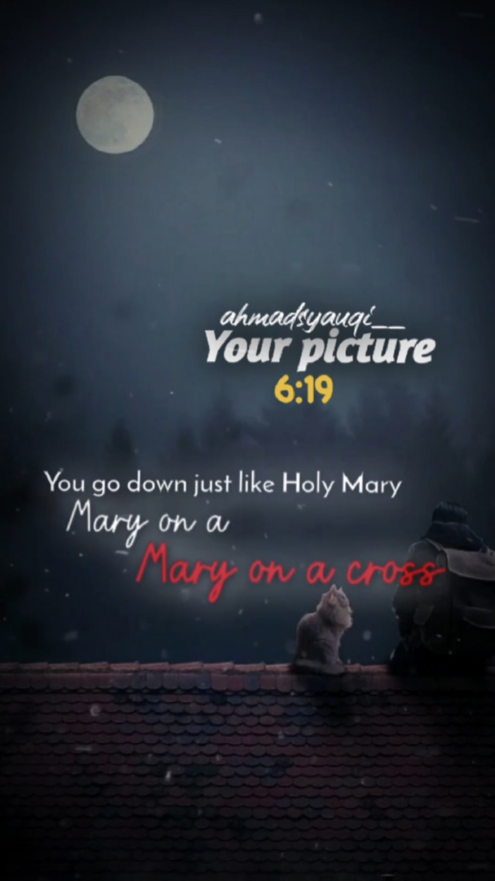 Mary on a cross