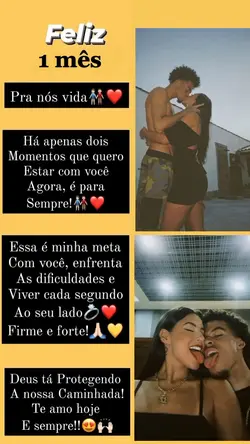 1 mês de namoro 