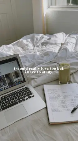 i have to study. 🤍