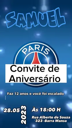 Convite 🎂🎈⚽️