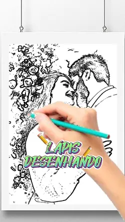 Lápis desenhando 