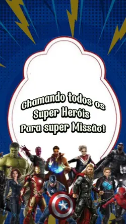 Convite Vingadores 