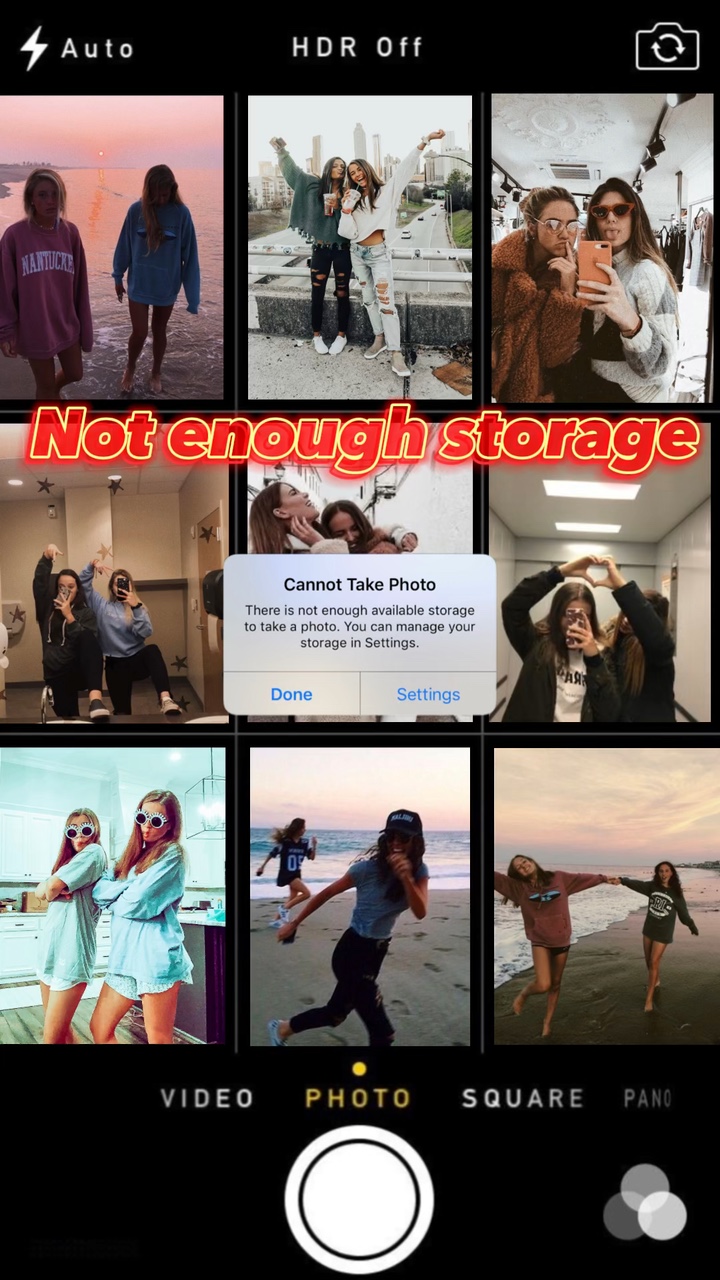 Not enough storage 