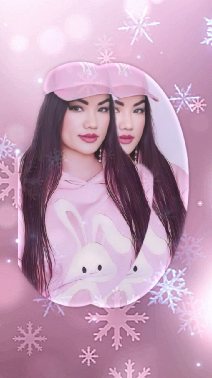 Photo de flocon de neige rose 💗