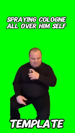 Man spraying cologne