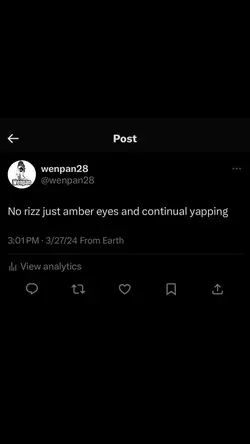 Amber eyes yappin