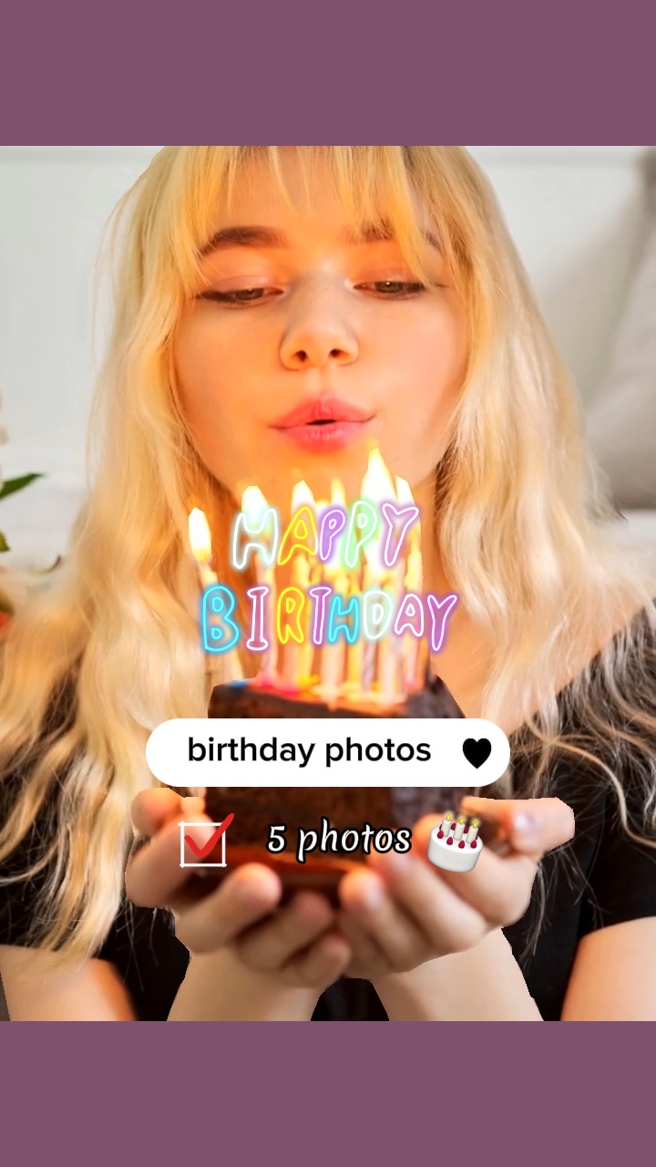 birthday photo post