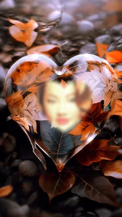 Fall Heart Photo 🍂🔥❤️