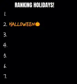 ranking holidays!