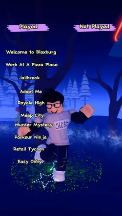 Roblox Games Played
