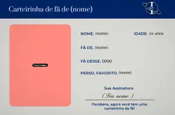 carteirinha de fã