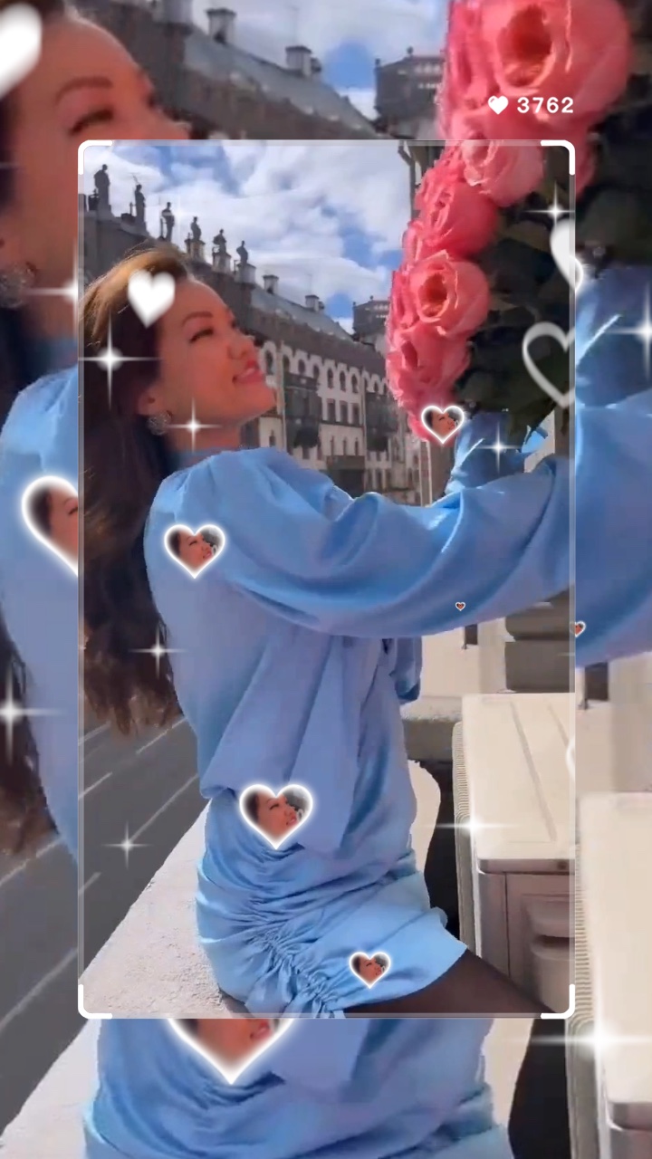 Clip selfie coeurs