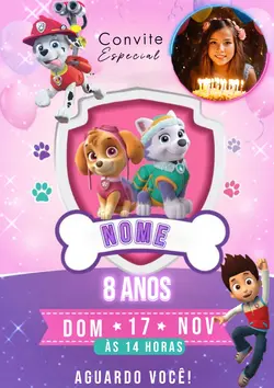 Convite Paw Patrol 