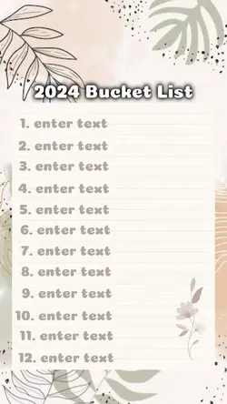 2024 Bucket List
