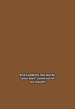 Suddenly the words