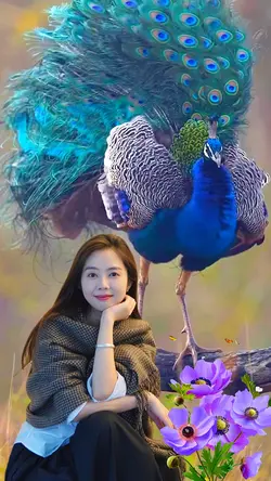 Romantic peacock