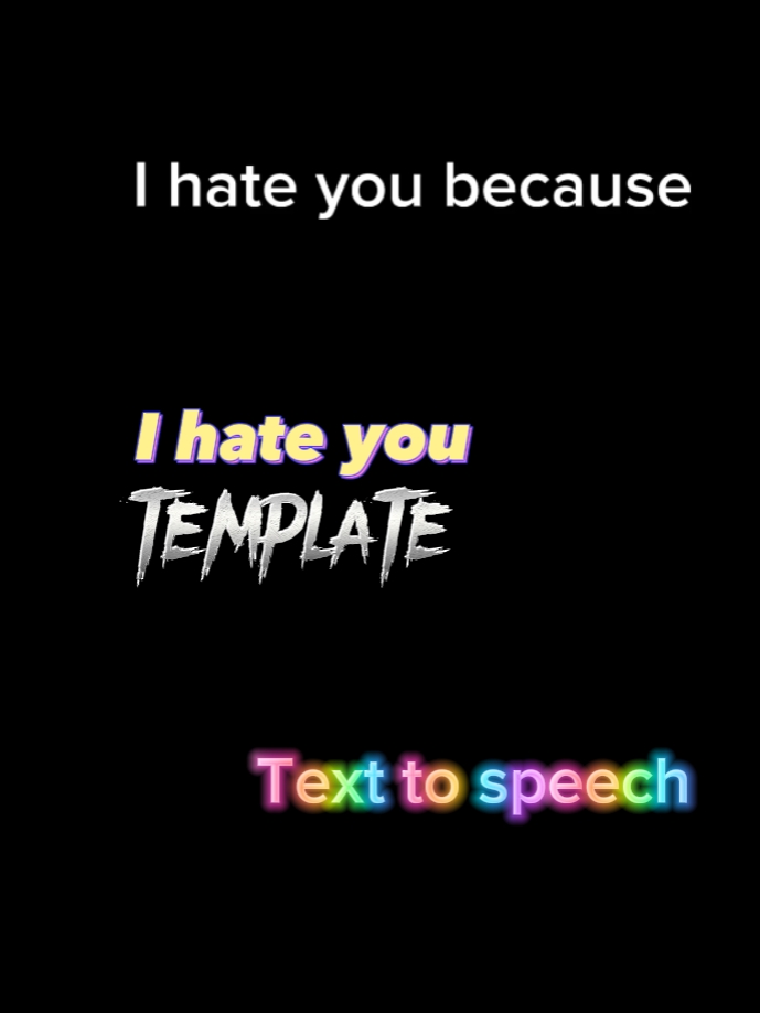 I hate you template