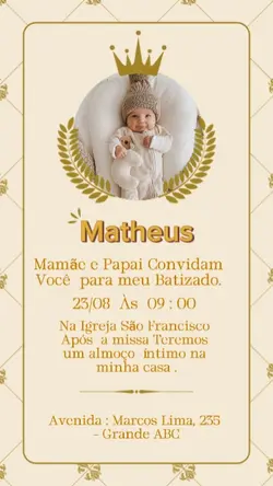 Convite de Batizado 