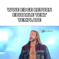WWE EDGE RETURN