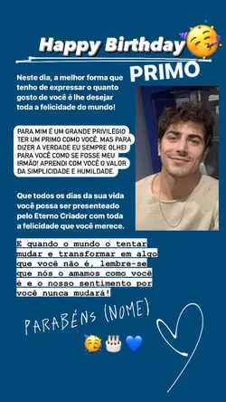 Parabéns primo