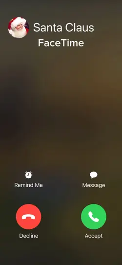 FaceTime Santa Claus