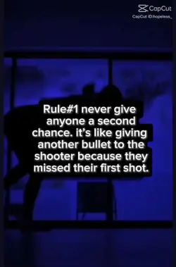 No second chances