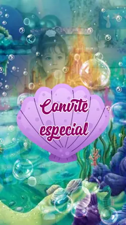 Convite Sereia Ariel
