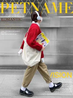 コーデを雑誌風に加工✨
