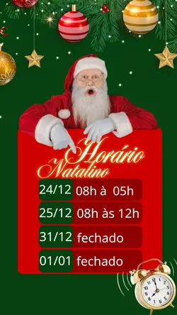 HORÁRIO NATALINO