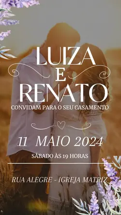 convite de casamento