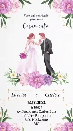 convite de casamento
