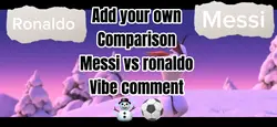 Messi vs ronaldo ☃️⚽️