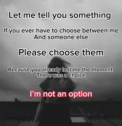I’m not an option 