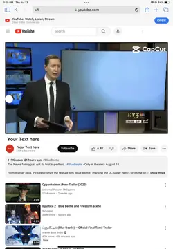 Watching YouTube...