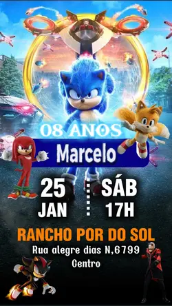 Convite sonic