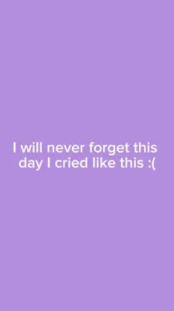 I cried like this
