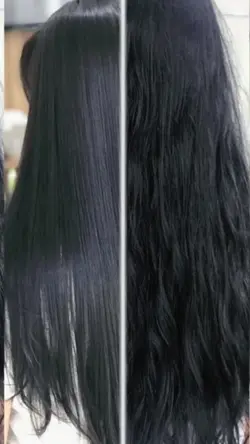 Cabelos antes/depois