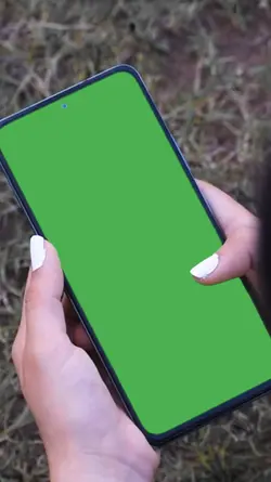 celular tela verde