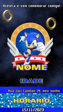 convite sonic