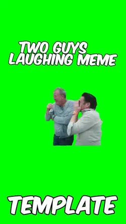 Two guys laugh