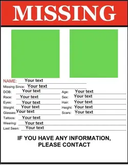 Missing poster 