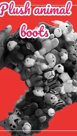 Plush bear boots