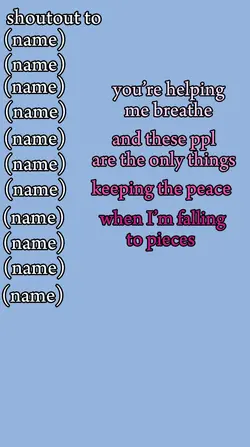 shoutout to everyone