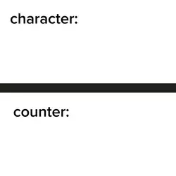 Character vs Counter