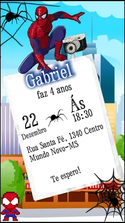 Convite homem aranha